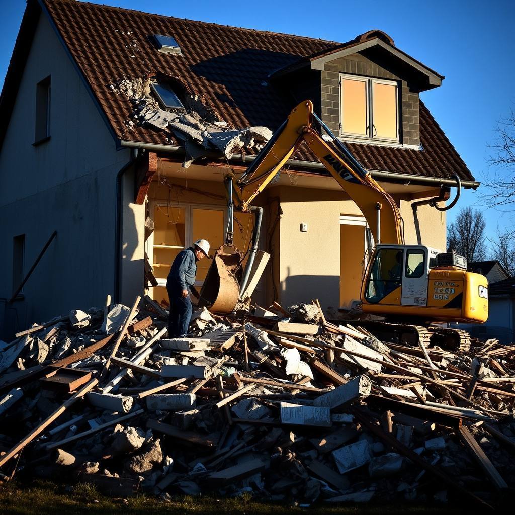 Démolition de maison (illustration)